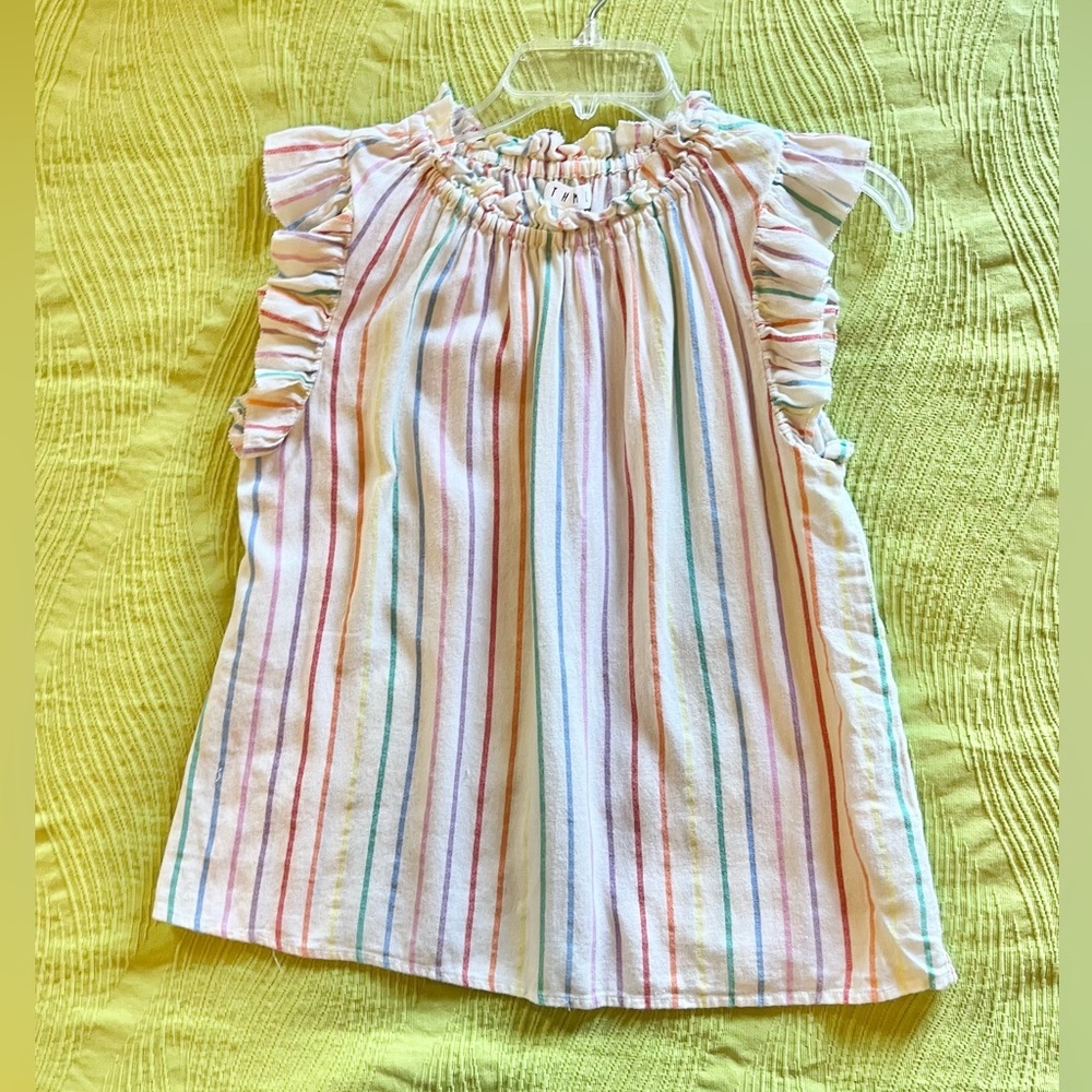 THML Multicolor Striped Ruffle Blouse - Picture 2 of 6